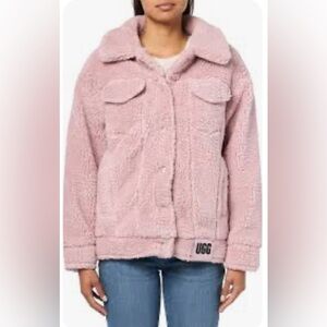 UGG Women's Blush Teddy Trucker Jacket Medium $195